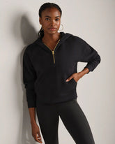 Signature Rib 1/2 Zip -- Pure Black
