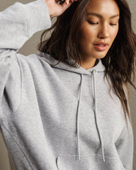Signature Rib Hoodie -- Heather Gray