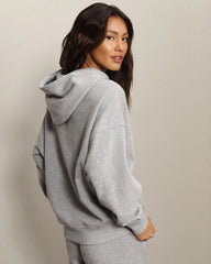 Signature Rib Hoodie -- Heather Gray