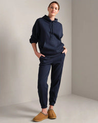 Signature Rib Hoodie -- Navy Blue