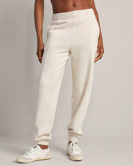 Signature Rib Jogger -- Oatmeal Heather