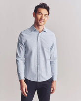 State of Mind Shirt - Slim Fit -- Light Blue/Black Mini Windowpane