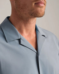 State of Mind Camp Collar Shirt -- Blue Stone Oxford