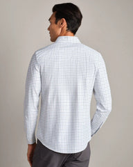 State of Mind Shirt - Slim Fit -- Pacific Green Mini Windowpane