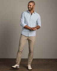 State of Mind Shirt - Slim Fit -- Pink Calcite Plaid