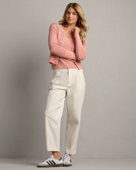 Sutton Snap Cardigan -- Coral Mist