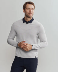 Turn Golf V-Neck Sweater -- Sleet Gray