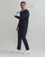 Turn Golf V-Neck Sweater -- True Navy
