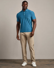 WFH Polo -- Ash Blue Heather