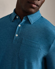 WFH Polo -- Ash Blue Heather