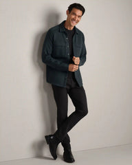 Weekender Shacket -- Pine Gray