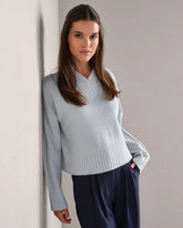 Westside V-Neck Sweater -- Blue Pearl