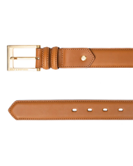 Wolf & Shepherd Stealth Leather Belt -- Honey
