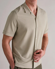 Commuter® Seersucker Camp Collar Shirt -- Stone