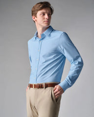 Commuter® Shirt - Slim Fit -- Light Blue Geo Dot