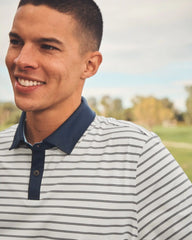 Golf Sport Polo -- Frosted Mint Micro Stripe