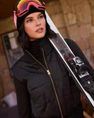 Chalet Quilted Vest -- Pure Black