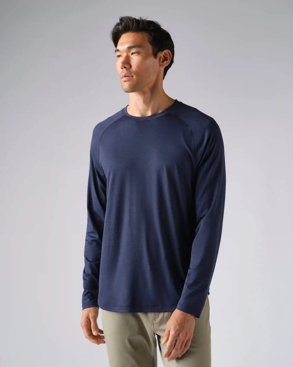 Atmosphere Long Sleeve Tee -- Navy Heather