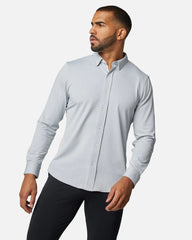 Commuter® Shirt - Slim Fit -- Silver/White Stripe
