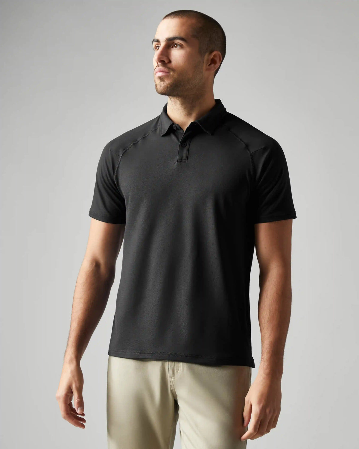 Delta Pique Polo -- Black