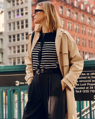 Palma Cardigan -- Pure Black Stripe