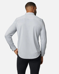 Commuter® Shirt - Slim Fit -- Silver/White Stripe