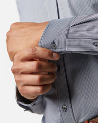 Commuter® Shirt - Slim Fit -- Medium Blue/White Stripe