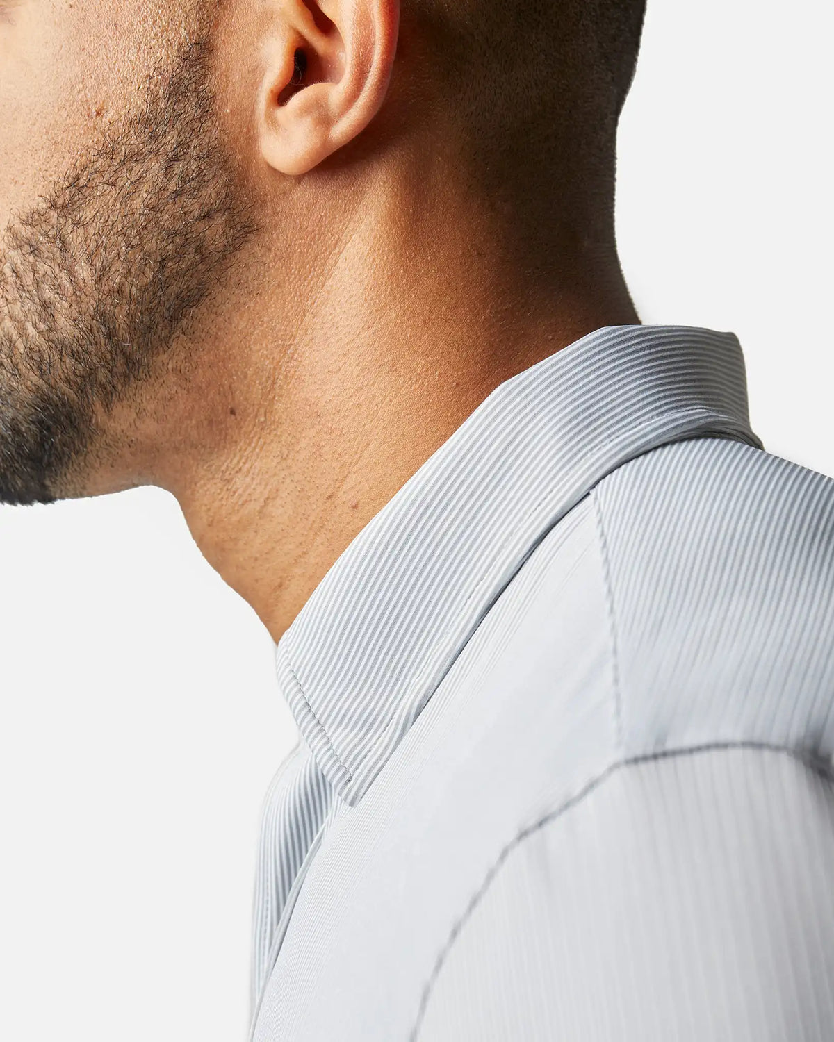 Commuter® Shirt - Slim Fit -- Silver/White Stripe