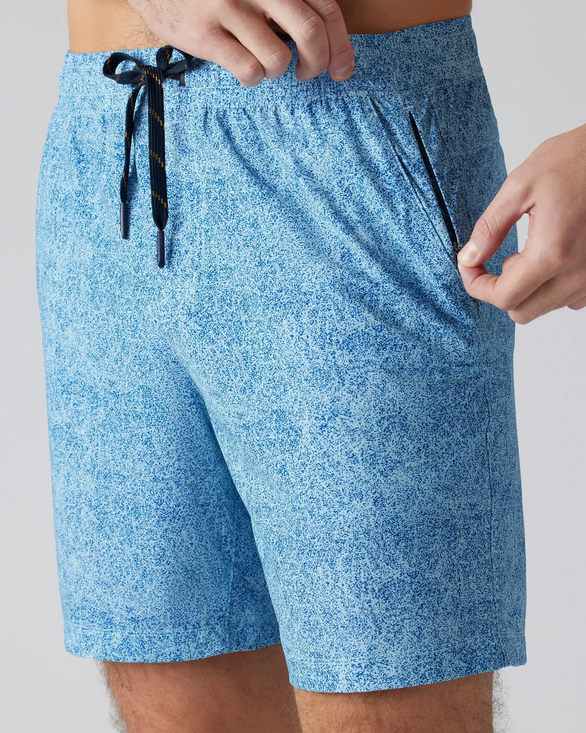 7" Pursuit Short - Unlined -- Aquamarine Texture Print