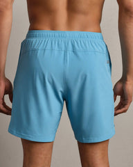 7" Backspin Short - Lined -- Azure Blue