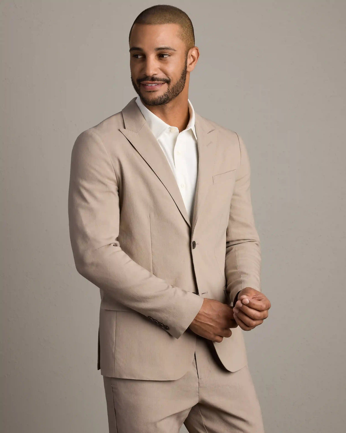 Amalfi Linen Blazer -- Teak Brown