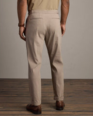 Amalfi Linen Trouser - Slim Fit -- Teak Brown