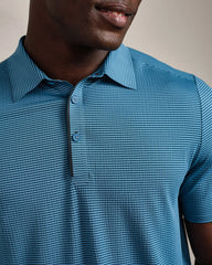 Approach Tech Polo -- Ash Blue Seersucker