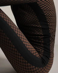 Après Houndstooth Seamless 1/4 Zip -- Chestnut Brown Houndstooth