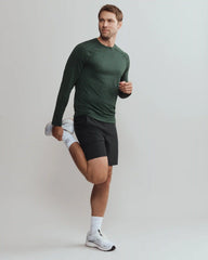 Atmosphere Long Sleeve Tee -- Jungle Green Heather