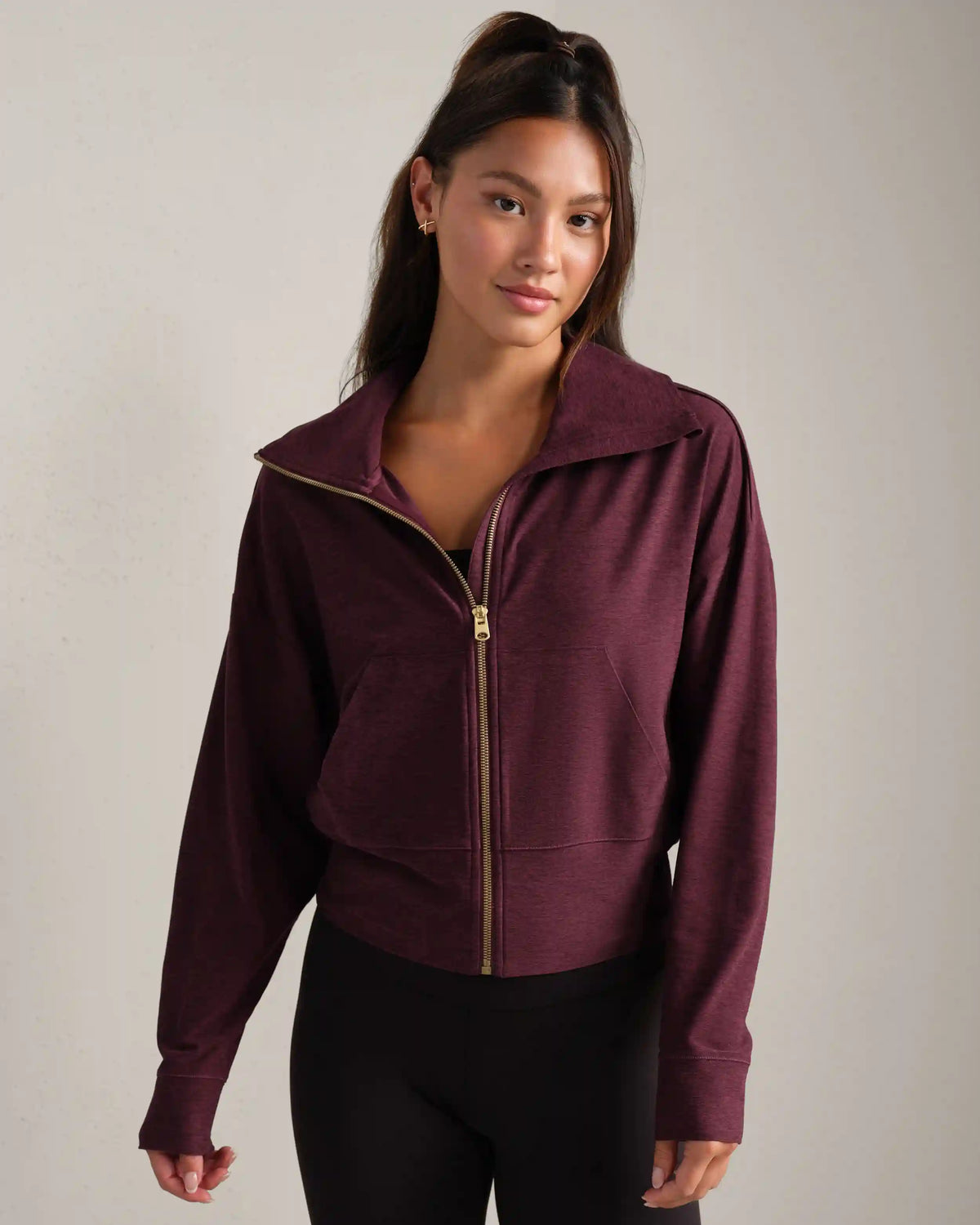 Atmosphere Full Zip -- Bordeaux Red Heather