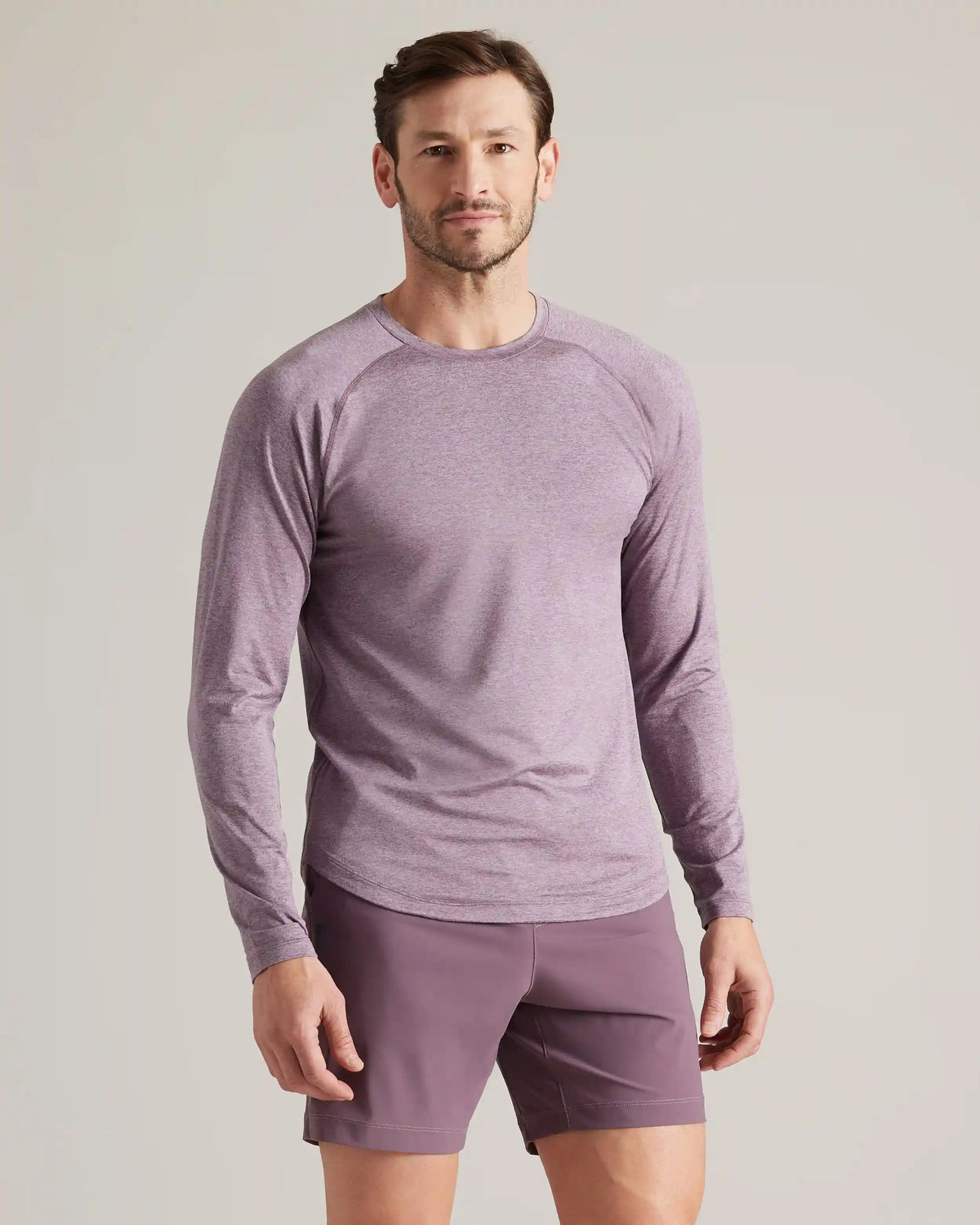 Atmosphere Long Sleeve Tee -- Shadow Plum/Gray Stone Heather