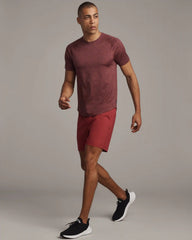 Atmosphere Tee -- Red Brick/Navy Heather