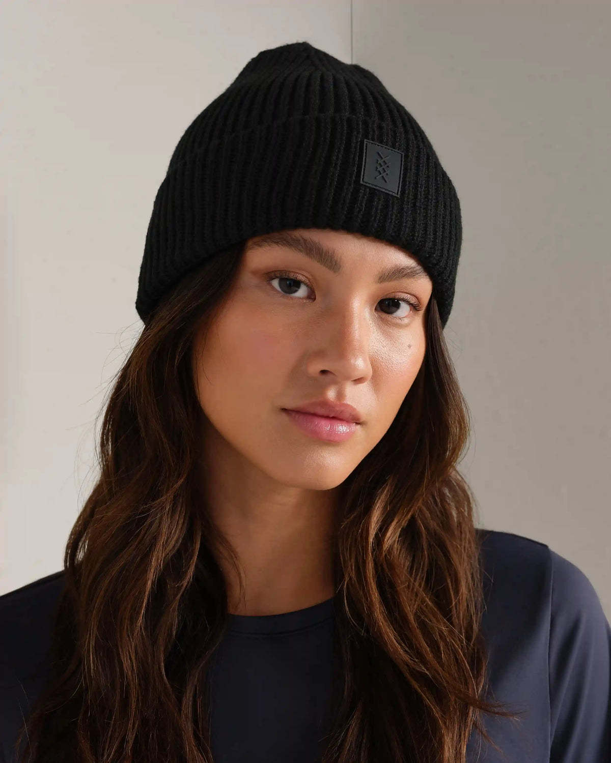 Aurora Patch Beanie -- Black