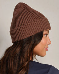 Aurora Patch Beanie -- Chestnut Brown