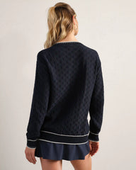 Birdie Oversized Cardigan -- Navy Blue