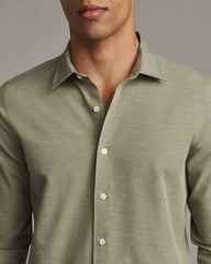 [OFFLINE] Brezza Linen-Blend Shirt -- Green Sage