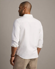 Brezza Linen-Blend Shirt -- White Onyx