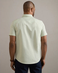 Brezza Linen-Blend Short Sleeve Shirt -- Cool Mint