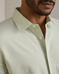 Brezza Linen-Blend Short Sleeve Shirt -- Cool Mint
