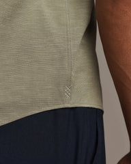 [OFFLINE] Brezza Linen-Blend Short Sleeve Shirt -- Green Sage