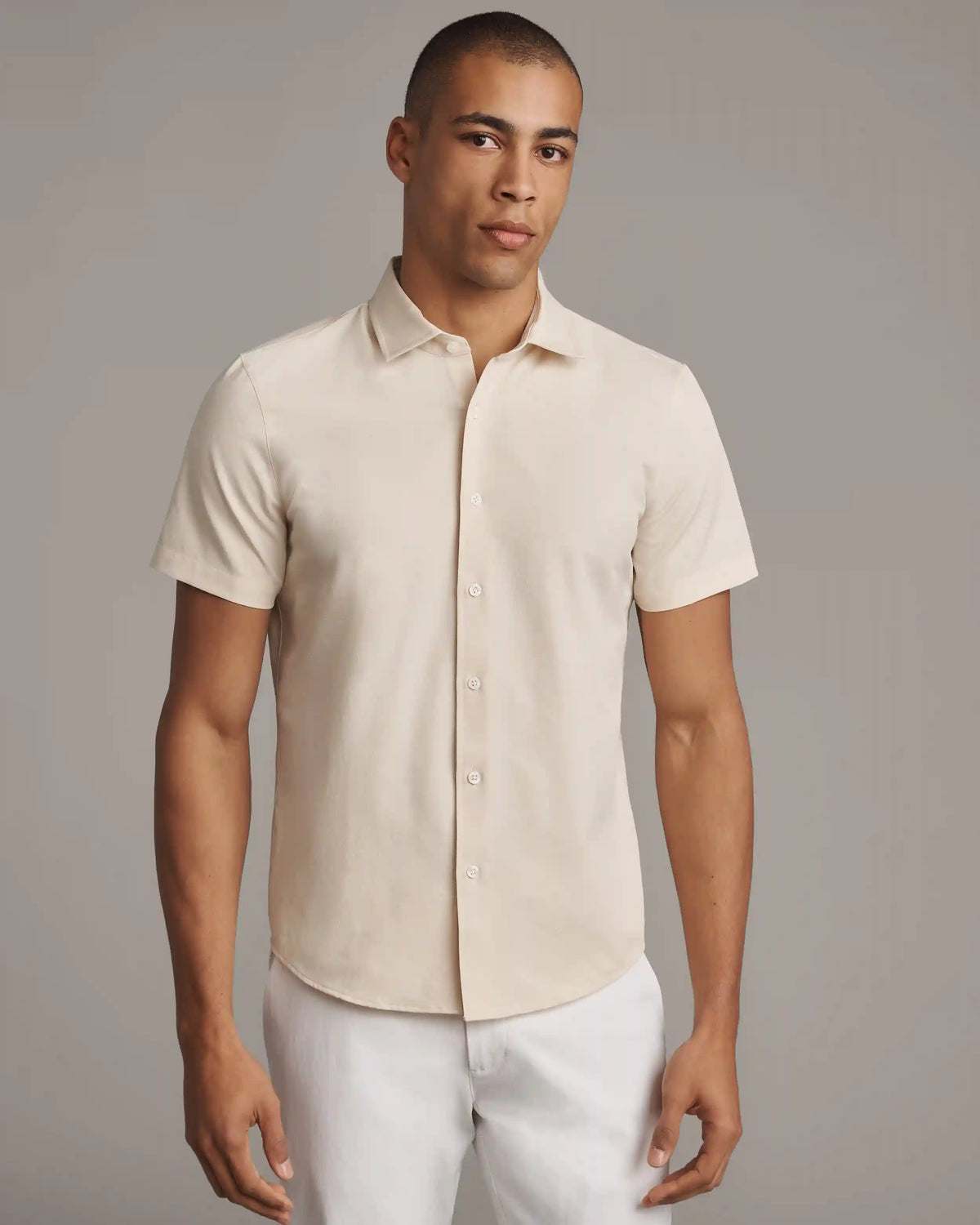 Brezza Linen-Blend Short Sleeve Shirt -- Linen
