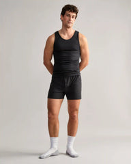 C.O.R. Ribbed Tank -- Pure Black