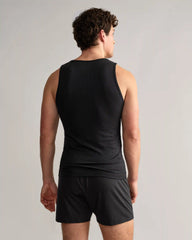 C.O.R. Ribbed Tank -- Pure Black