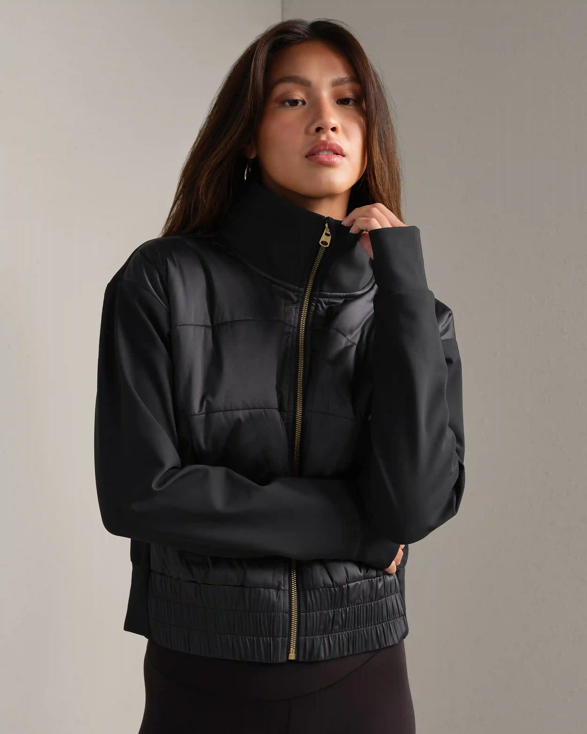 Chalet Quilted Jacket -- Pure Black